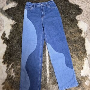 Hollister Women's Boot Cut Jeans - Blue and Light Blue